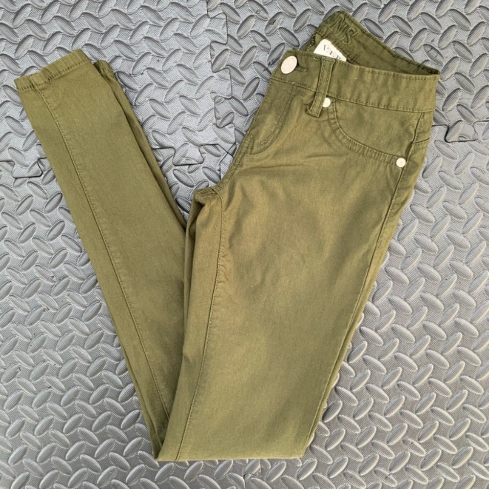 VIP | Olive Green Low Rise Skinny Jeans